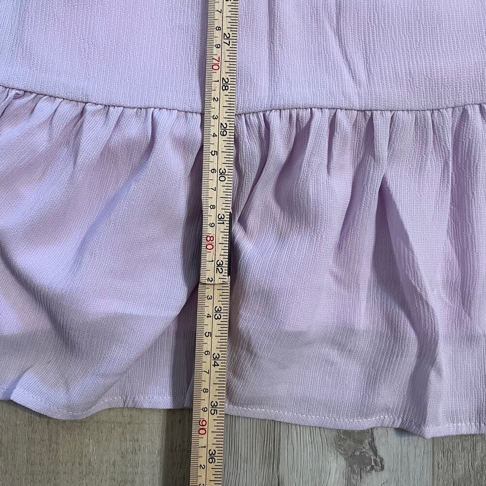 Altar’d State halter style lavender mini dress with crochet detail. Size medium - Picture 10 of 12